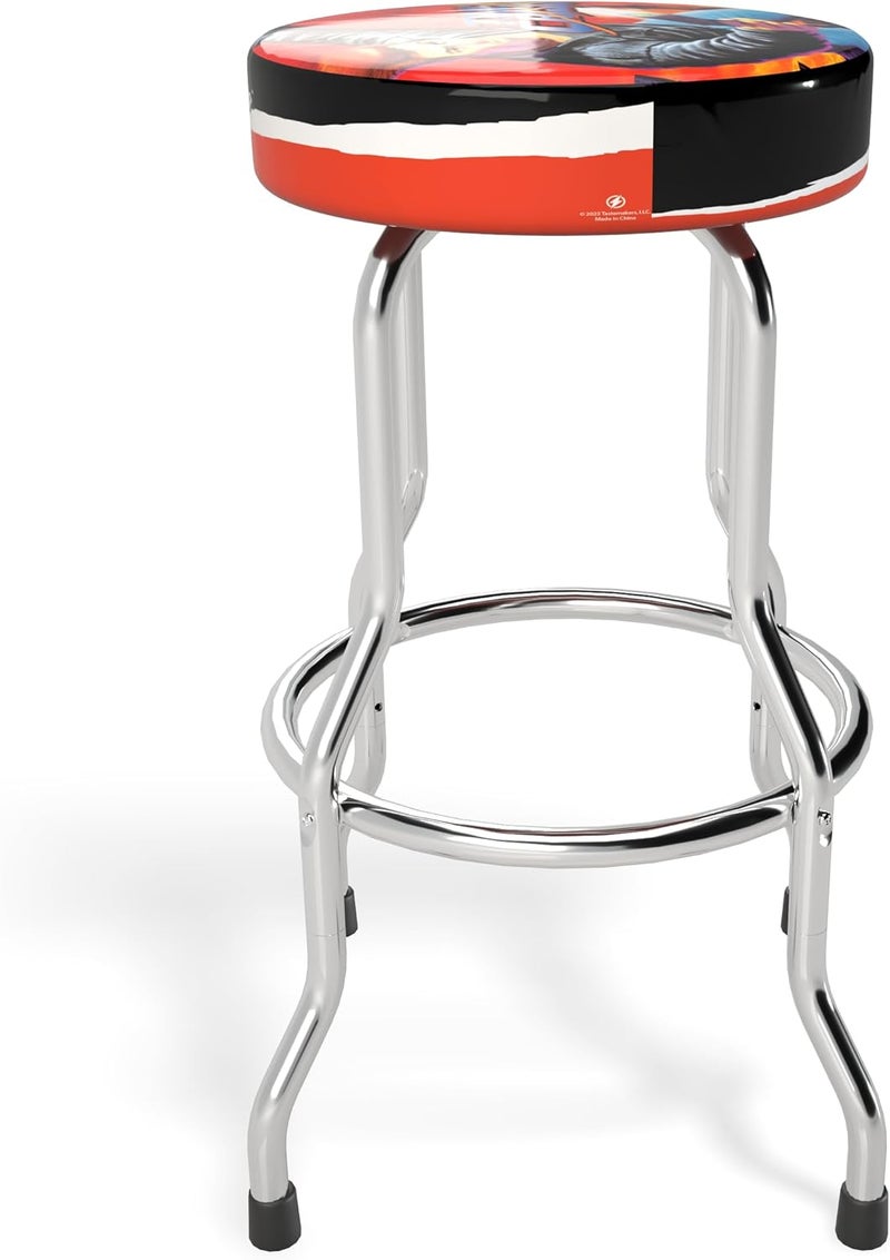 Arcade1Up Officially Licensed Adjustable Stool with Chrome-Plated Steel Frame and High-Density Foam Padding for Supreme Gaming Comfort (TIME Crisis) - Image 3